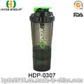500ml BPA Free aranha plástica Shaker garrafa, garrafa de plástico de proteína Shaker (HDP-0307)